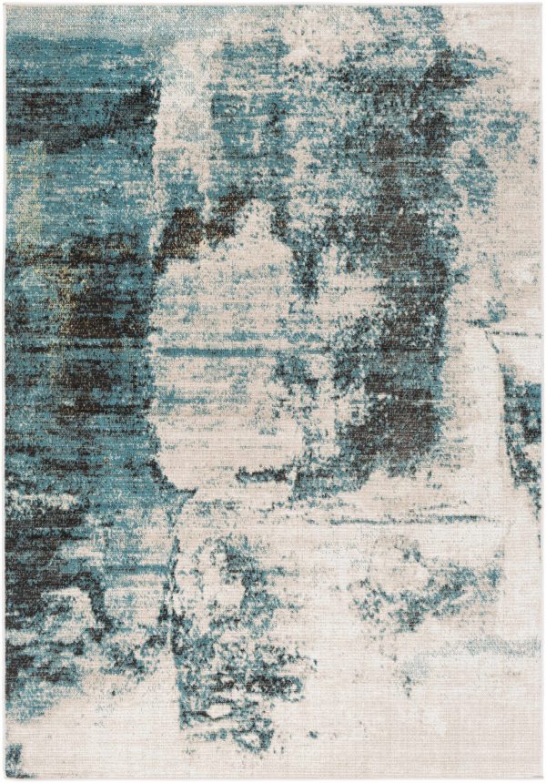 Oatman Abstract Teal Rug - Clearance Cheap - Image 2