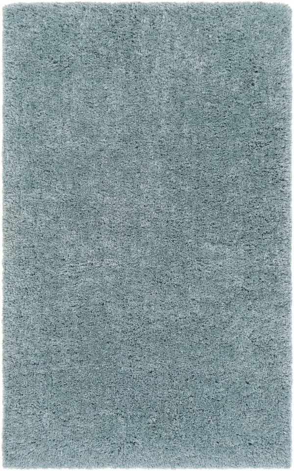 Sandbach Solid Ice Blue Large Shag Rug - Clearance Sale - Image 2