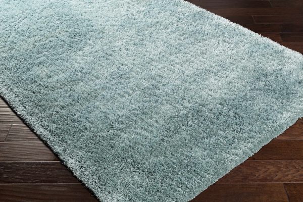 Sandbach Solid Ice Blue Large Shag Rug - Clearance Sale - Image 3
