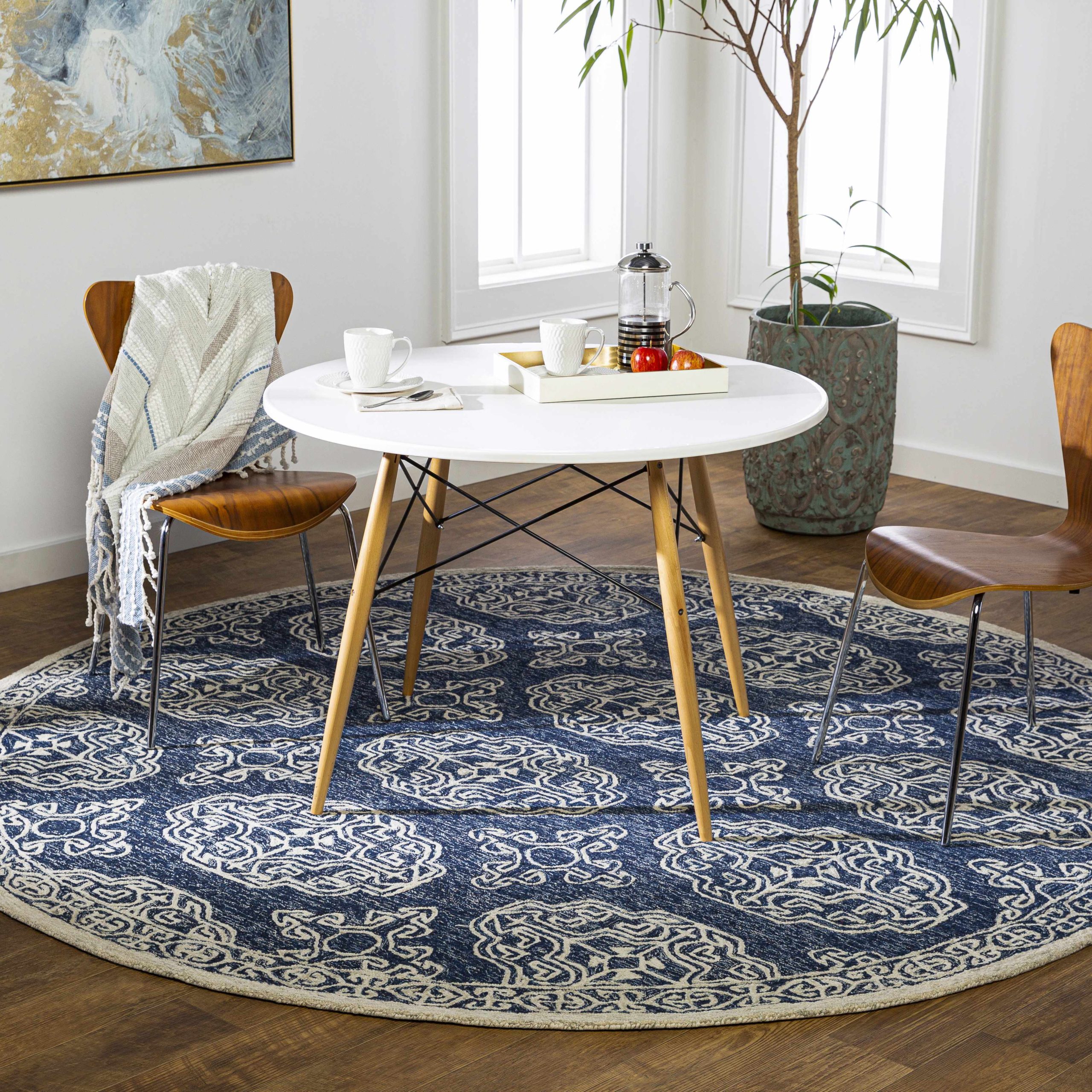 Glenoma Blue Regency Wool Rug on Sale