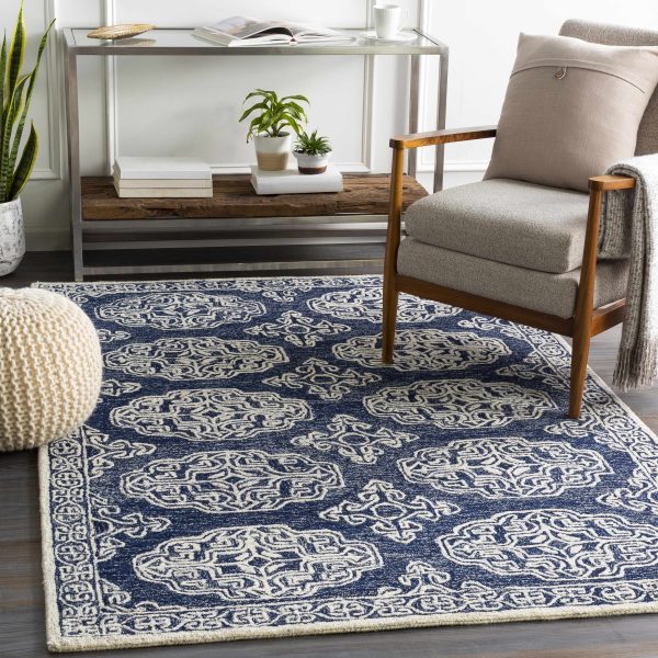 Glenoma Blue Regency Wool Rug on Sale - Image 2
