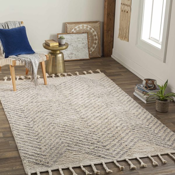 Henllan Cream Cotton Rug - Clearance For Sale - Image 5