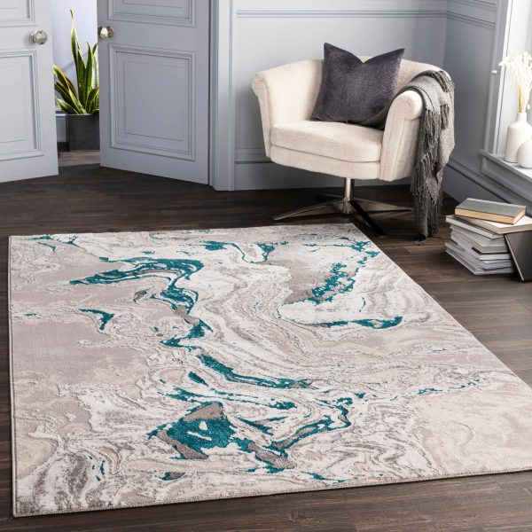 Bonville Blue Marble Rug Online now