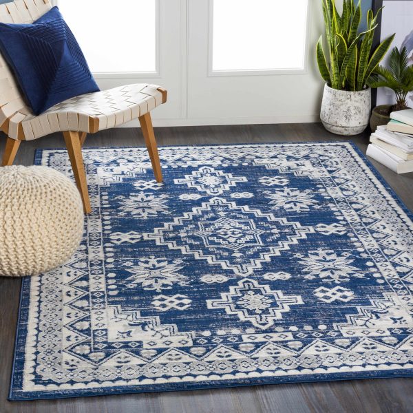Ryton White&Blue Area Rug - Clearance Online Sale
