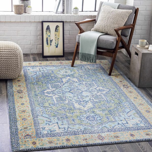 Morwell Sky Blue Area Rug Hot on Sale