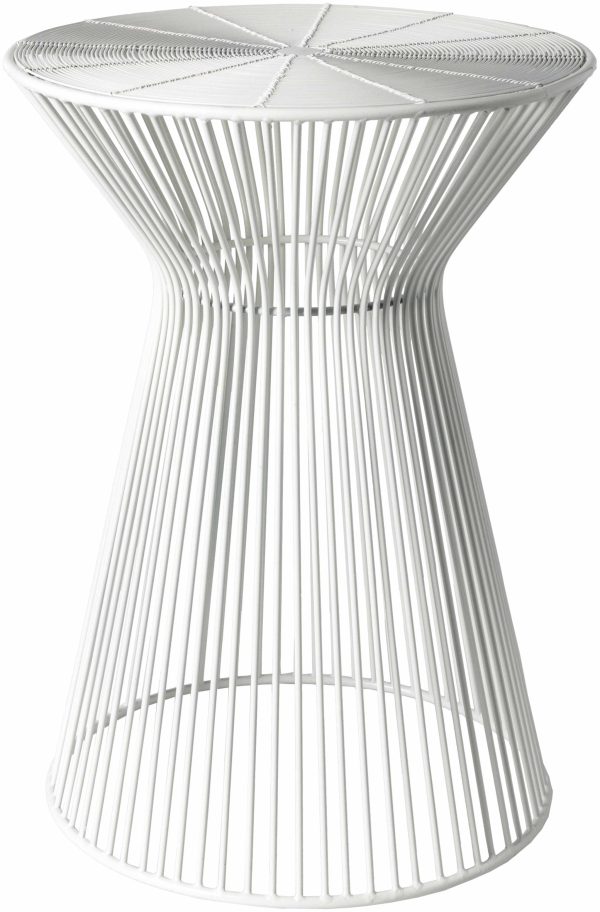 Bulo White Modern Wire Drum End Table Online